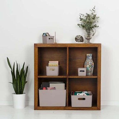 Bacs de rangement décoratifs en plastique (ensemble de 4)