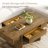 47.24" Rectangular Wood Coffee Table With 2 Storage Drawers For Living Room