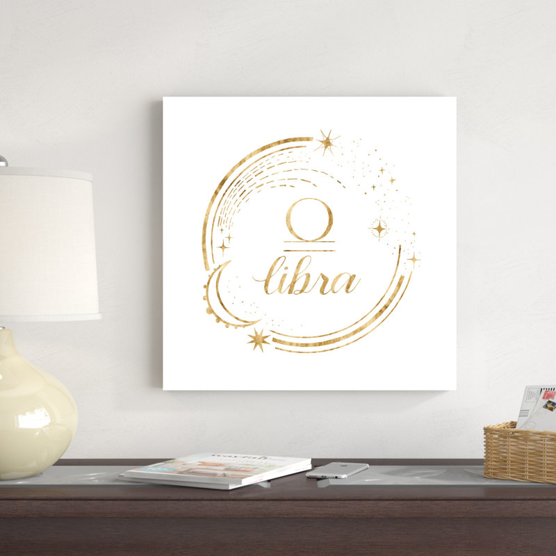 «Gilded Astrology VII» par Grace Popp, impression sur toile tendue, H 20 po x l 20 po