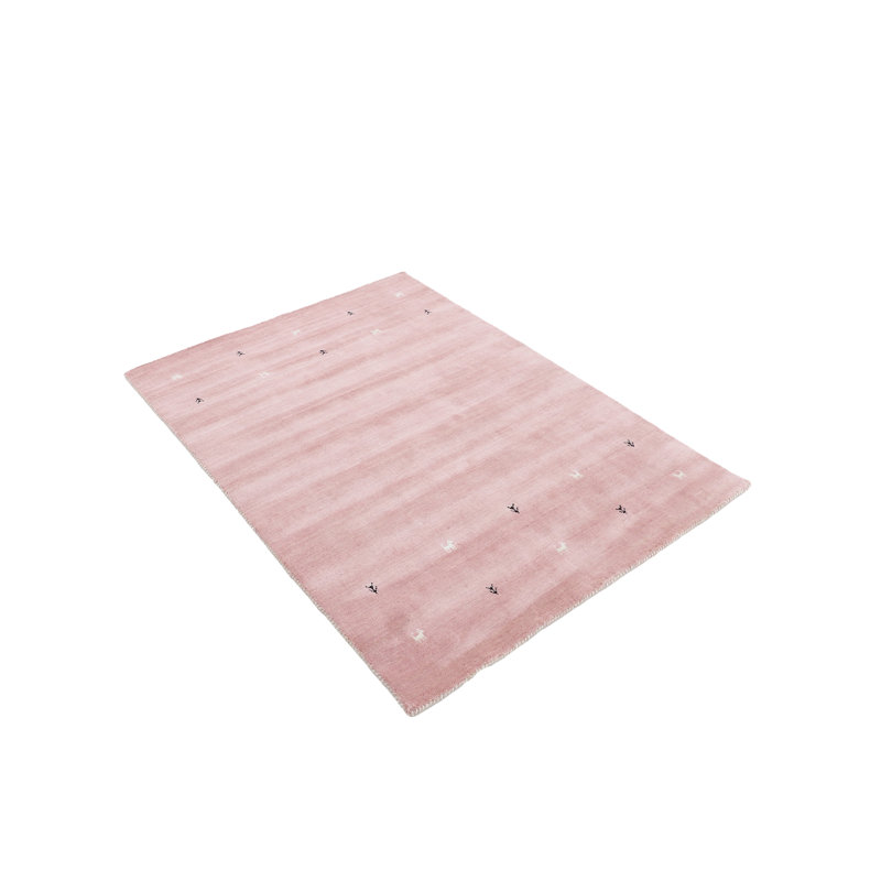 Handwoven Wool Gabbeh Uni Pink Rug, Rectangle 300 x 400cm