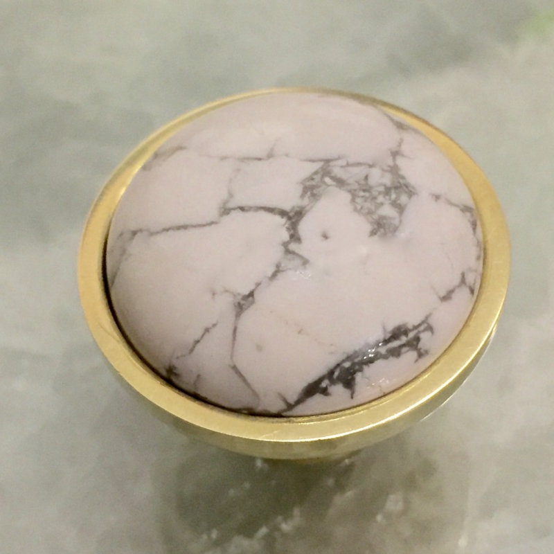 1 1/2" Diameter Mushroom Knob, Brass