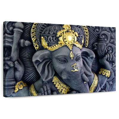 Adella Black Gold Ganesha Statue