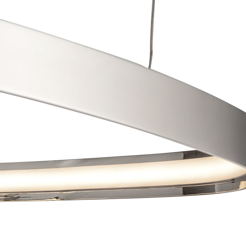Yukon 1 - Light LED Pendant, Polished Nickel, 1.5" H x 19.75" W x 19.75" D