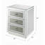 Table de chevet avec trois tiroirs Glam Style