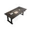 Black Rectangular Manufactured Wood+Barenia+Steel desk-14567799