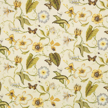 NEW - PHOEBE - JACOBEAN FLORAL PRINT UPHOLSTERY FABRIC BY THE YARD