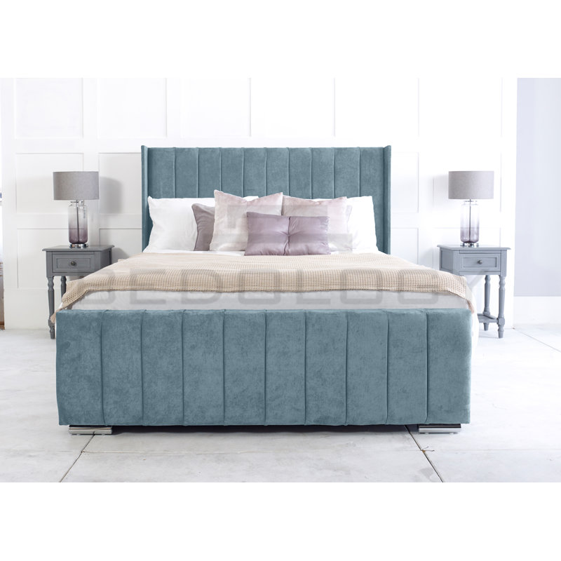 Anhat Upholstered Storage Bed, Superking (180 x 200 cm), Duck Egg