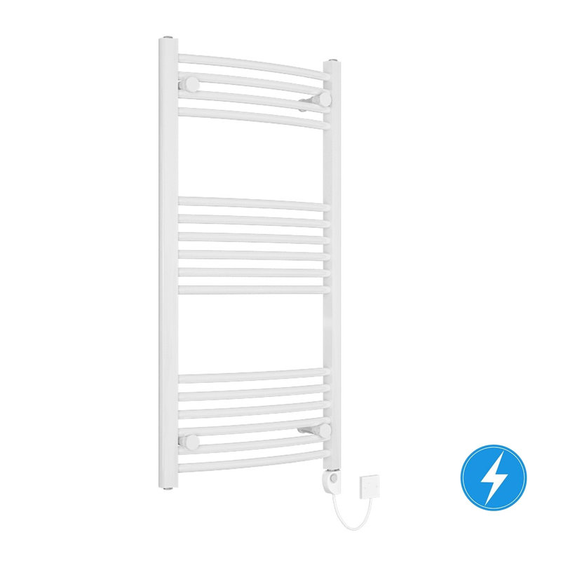 Grimmett Curved Towel Rail Heated Towel Rails, White