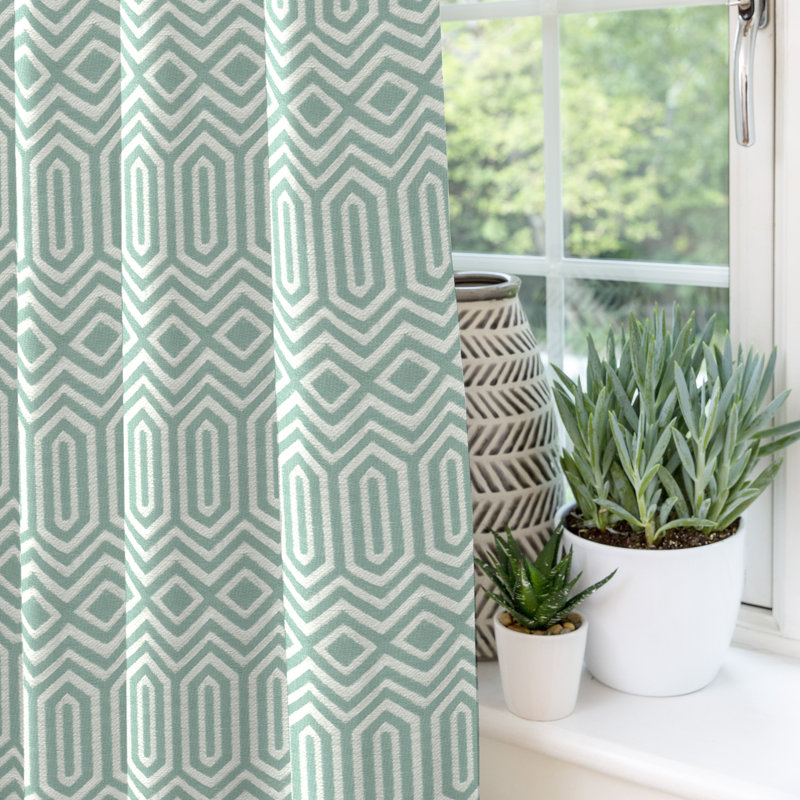 Wescott Blackout Curtain Pair, Duck Egg Blue, Width 228 x Drop 228 cm