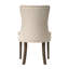 Ensemble de 2 chaises de salle à manger rembourrées en tissu, beige