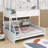Twin XL Over Queen Bunk Bed With Cabinets And USB-2009272764