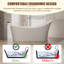 Baignoire de trempage autoportante en acrylique avec trop-plein et bonde escamotable KDK Home