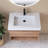30'' Wall Mount Bathroom Vanity Set Solid Surface Bathroom Vanity With Engineered Marble Top