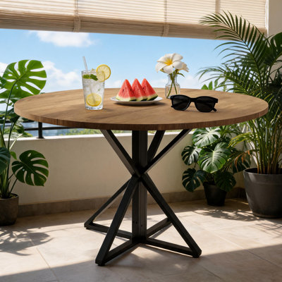 Metal Base Dining Table