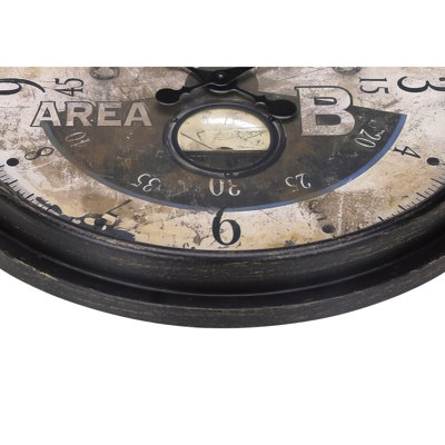 20-Inch Round Transitional Wall Clock in Heritage Antique Brown - Timeless Classic for Any Decor