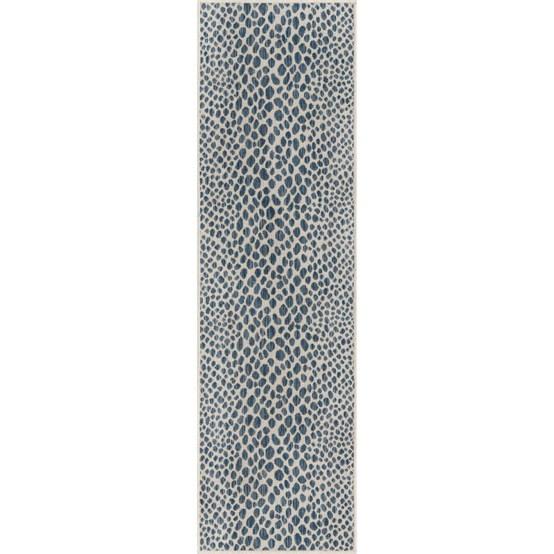 Outdoor Destiny Area Rug Navy Color, Runner 2' x 7'1"