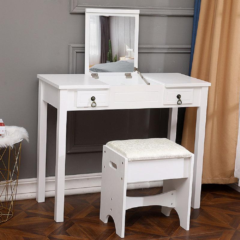 Ensemble coiffeuse et tabouret de maquillage Alyrah