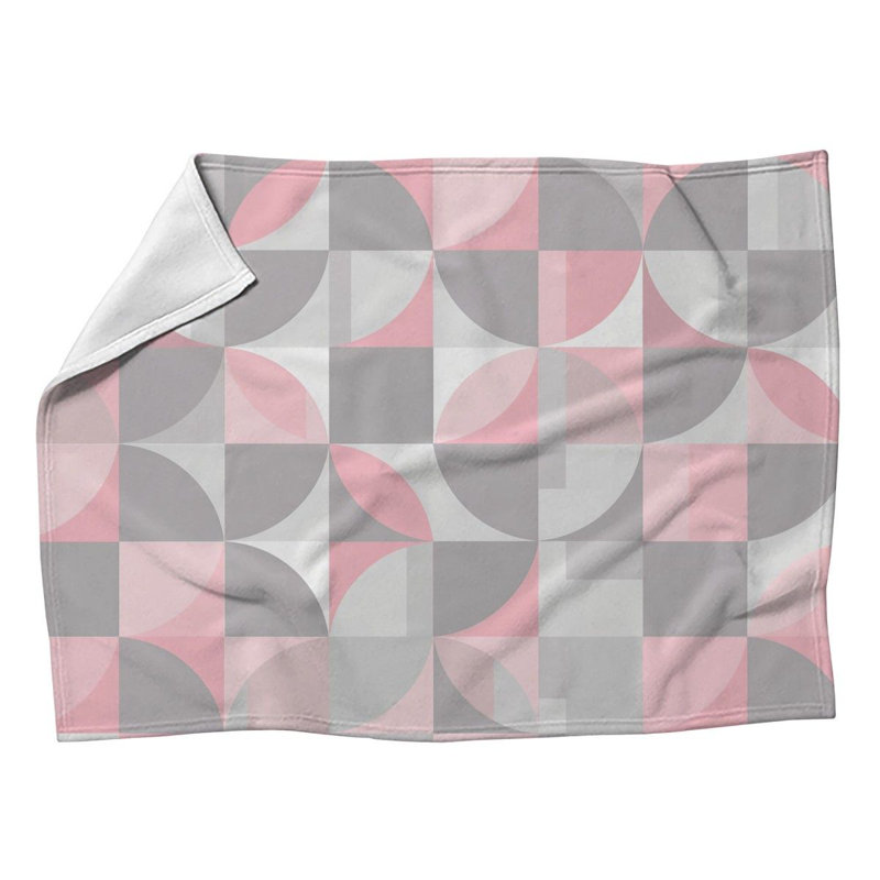 Jeté en molleton à motif floral, L 50 po x L 60 po