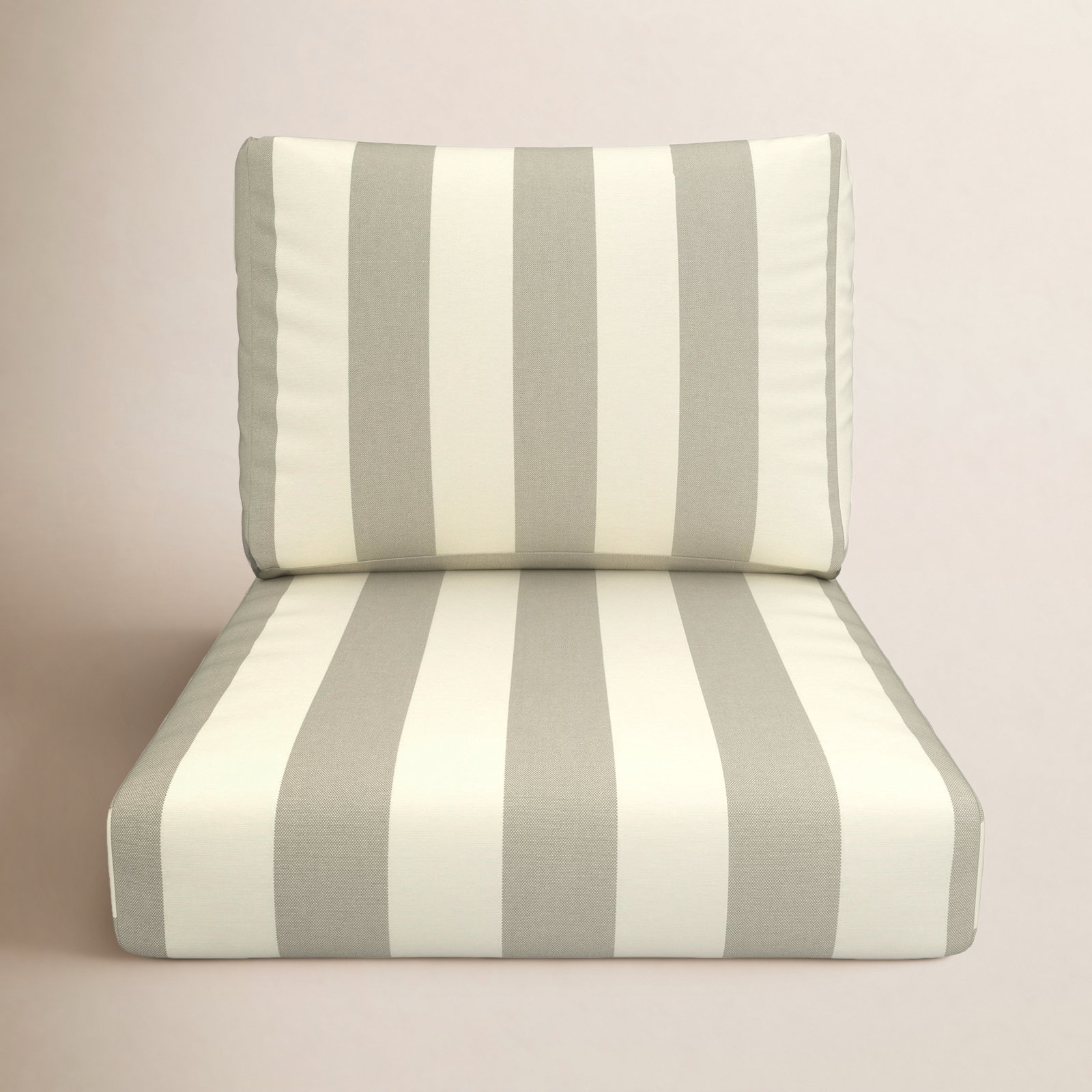 Amala Sunbrella® Seat and Back Cushion, 24" W x 5" D, Sunbrella Solana Seagull 