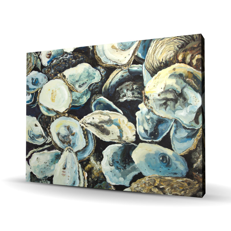 Coquilles d'huître - Toile gastronomique marine pour la décoration intérieure