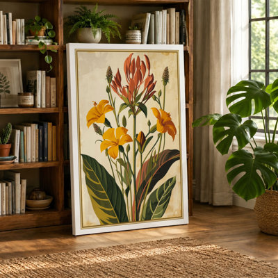 Protea Study Botanical - Wrapped Canvas