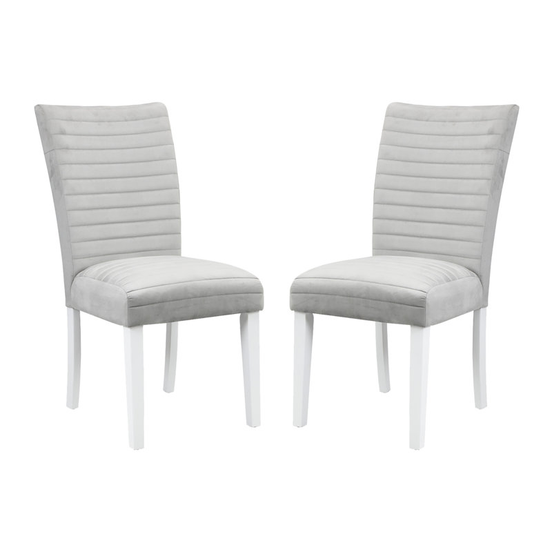 Ensemble de 2 chaises d'appoint rembourrées en velours seulement, sans les tables