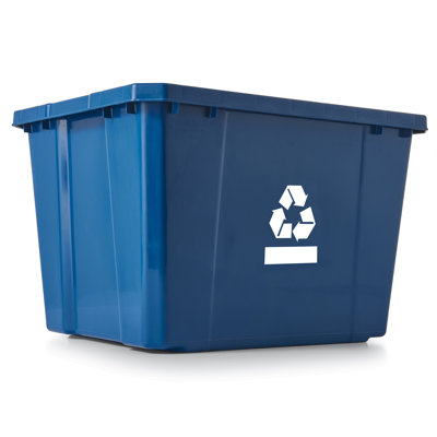 Poubelle de recyclage moyenne en plastique 17 gallons