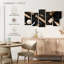 Ensemble 5 pièces d'outils de salon sur toile-356784460