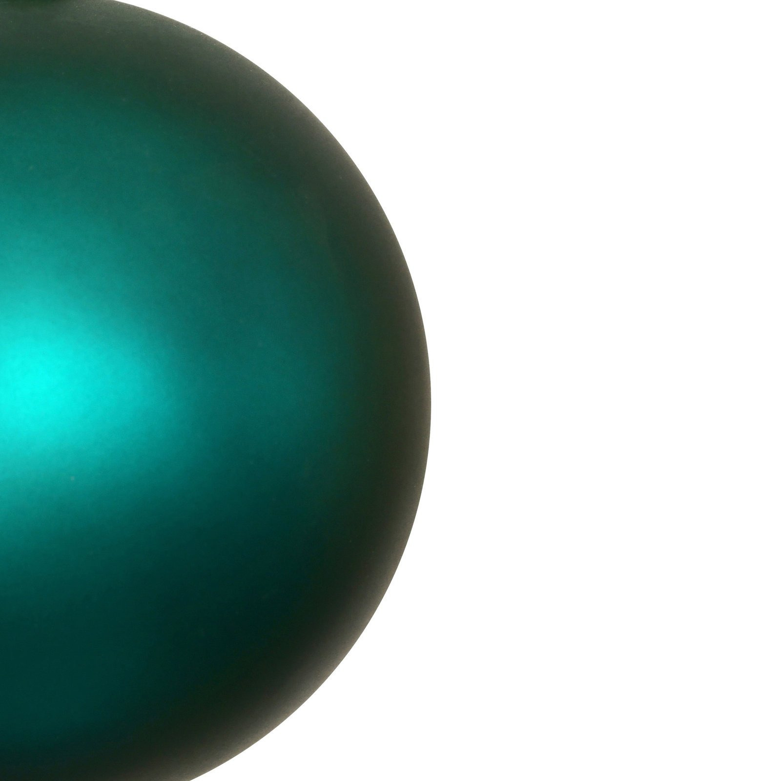 Holiday Décor Ball Ornament, 3" H x 3" W x 3" D, Matte Teal