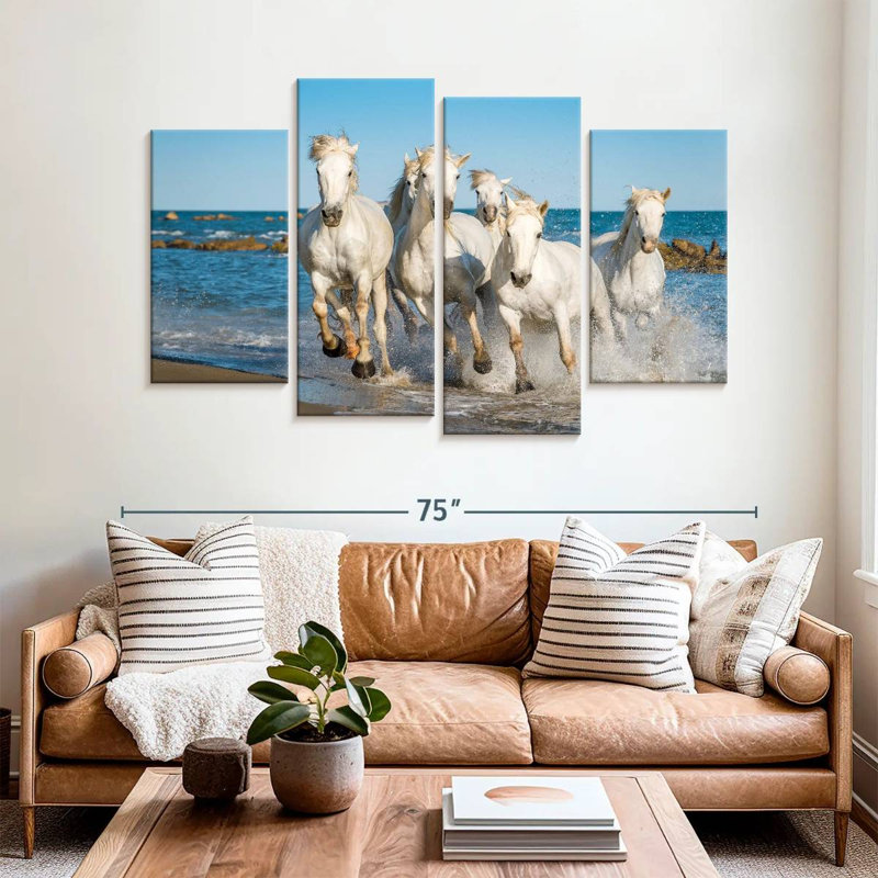 Brampt Camargue Horses, 22'' H x 36'' W