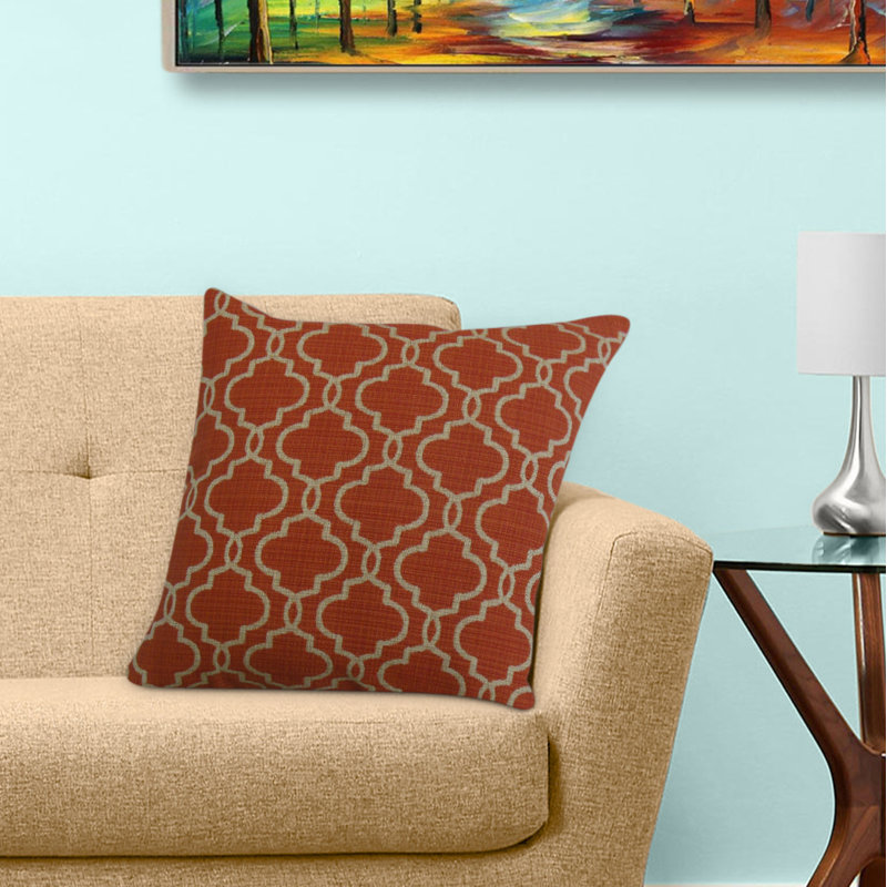 Coussin Rauf, 24 po x 24 po, Gris / Or, Coussin décoratif