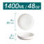 Ensemble de 6 bols à pâtes en céramique émaillée au sésame blanc 6 pièces, dégradé dégradé et bordure architecturale courbée, vaisselle moderne-120343104