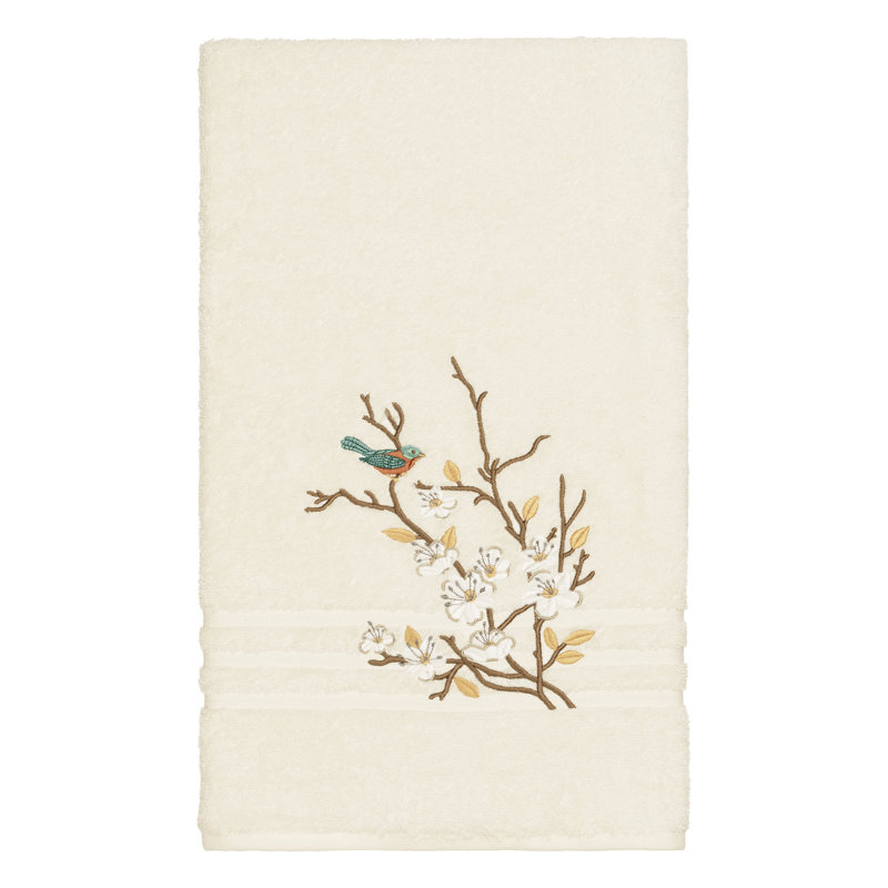 Spring Time Turkish Cotton Bath Towel, Cream