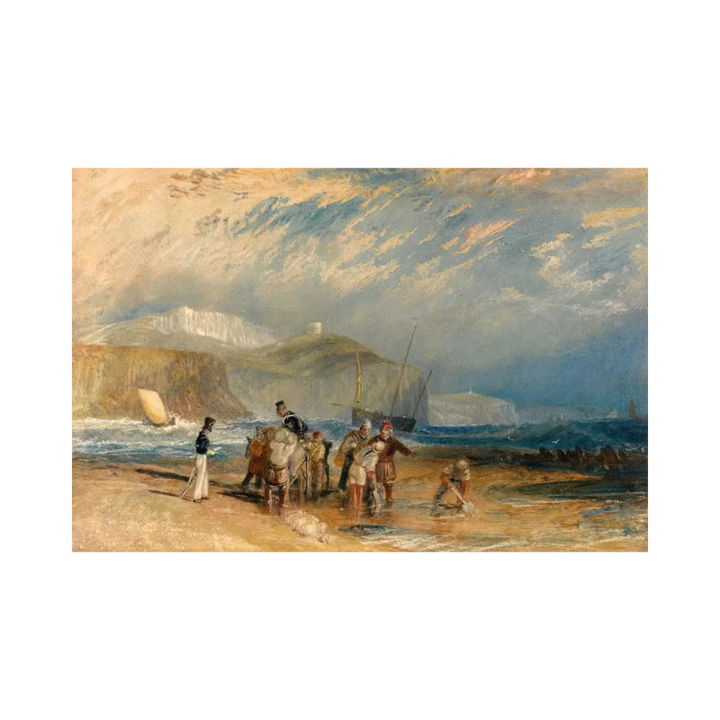 Folkestone Harbour And Coast To Dover by J.M.W. Turner - Gallery-Wrapped Canvas Giclée on Canvas, No Frame