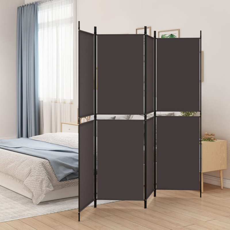 Cloison pliante Rikkea, Brun, 4, H 70,8 po x l 78,7 po