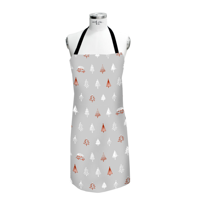Winterwelt Christmas No Pattern Bib Apron, Red