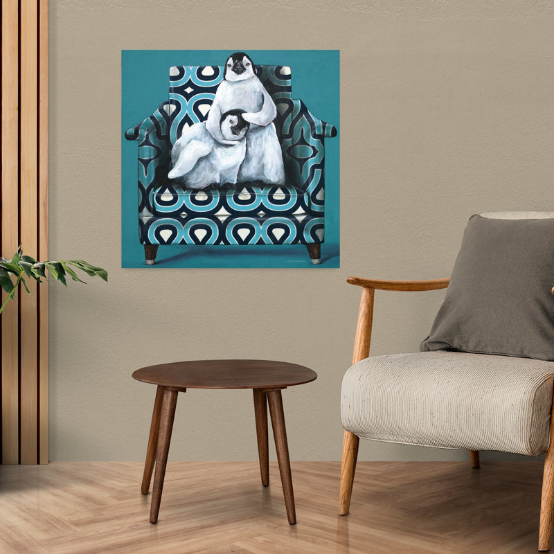 Art moderne pingouin pingouin Noogie, H 24 po x l 24 po