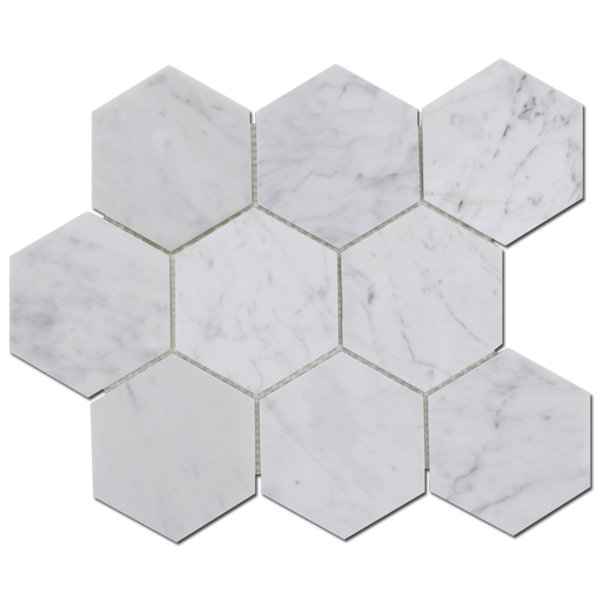 4" CARRARA HONEYCOMB HONED