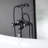 39" H Floor Mounted Bathroom Clawfoot Tub Faucet With Handshower And Cross Handles-117579546