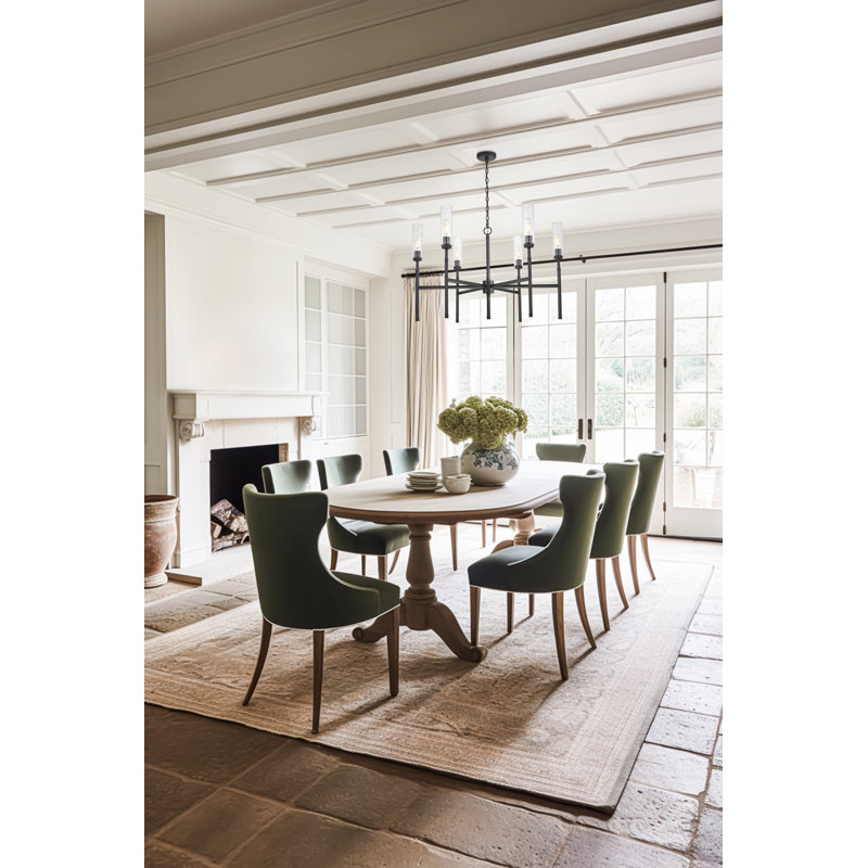 Lustre noir mat 6 lumières Esme, Noir mat