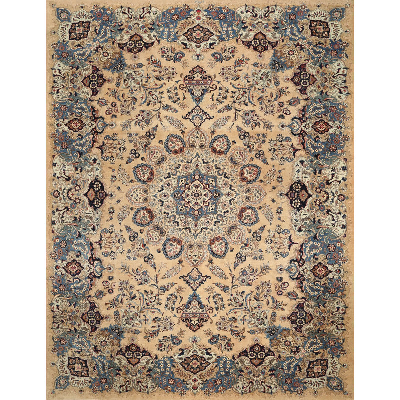 Tapis oriental bleu / brun, Rectangle 8 pi x 12 pi