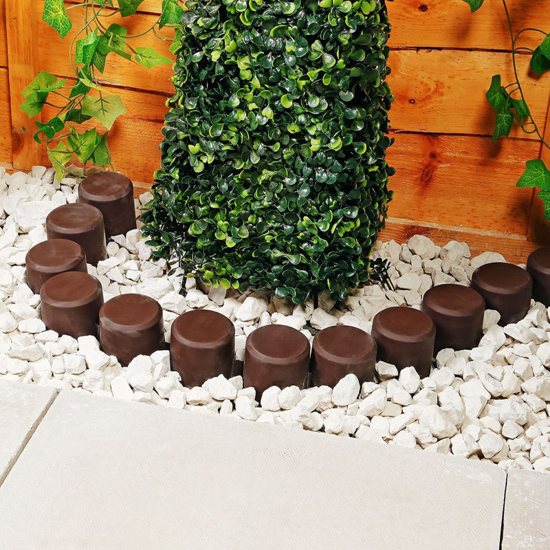 Emhouse Lawn Edging Fencing, Brown