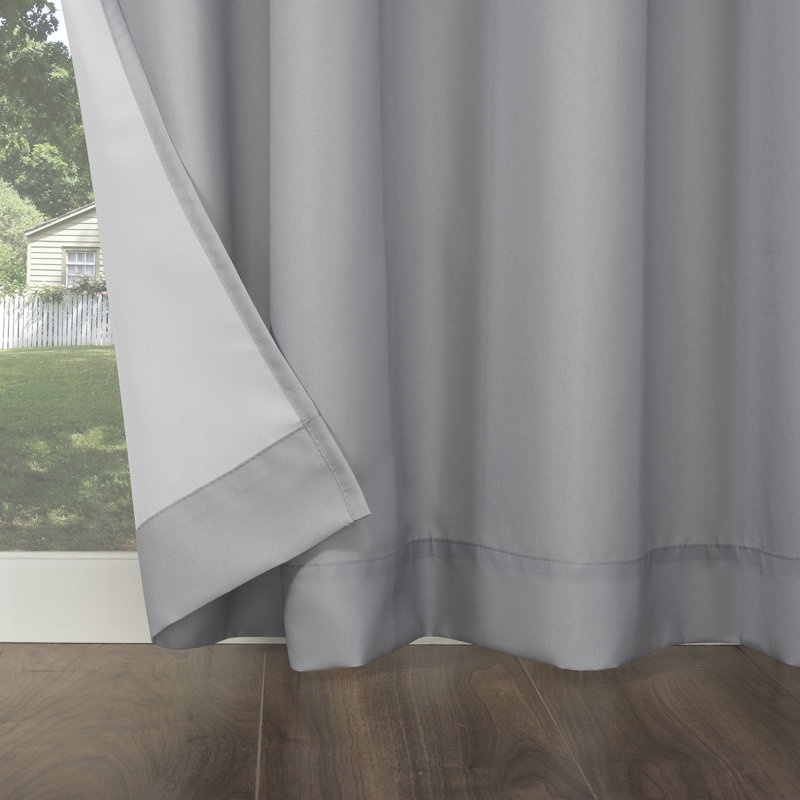 Panneau de rideau obscurcissant avec œillets Franko, gris, L 54 po x L 84 po