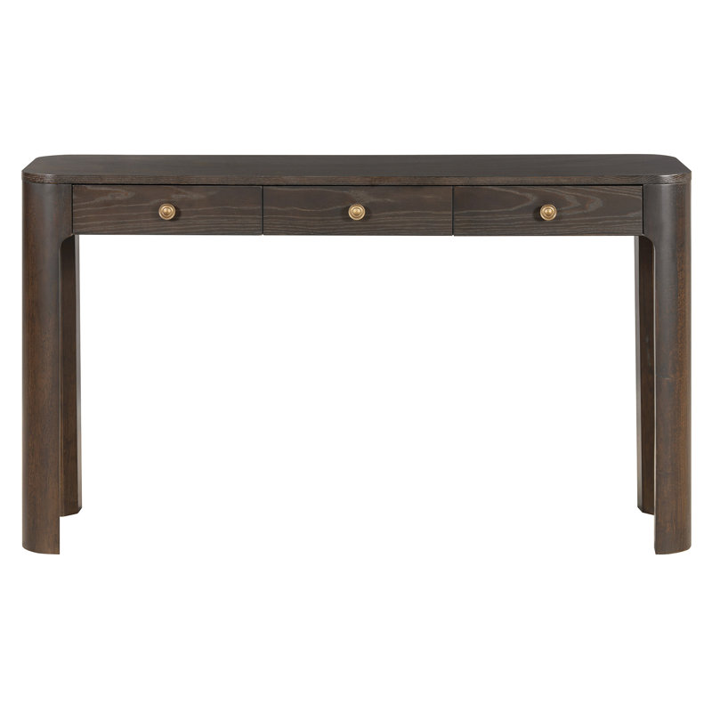 Console rustique avec coins arrondis pour plus de sécurité, Espresso