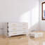 Grande commode 6 tiroirs de couleur blanche avec poignée dorée-1756793134