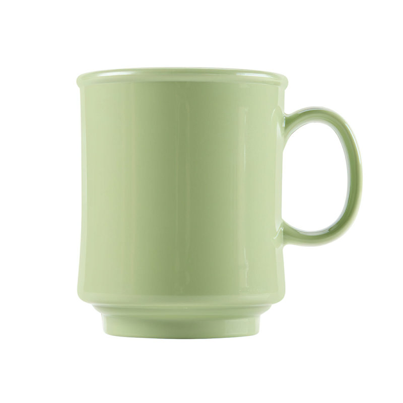 Tasse à café en plastique empilable GET, 8 onces, (ensemble de 12), Olive