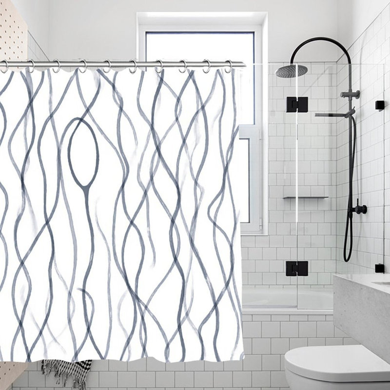 Rideaux de douche Abstract Curved Line, 71 x 71
