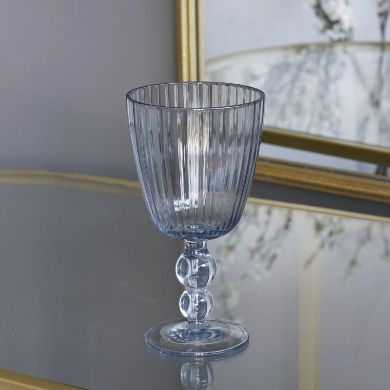 Vida Wine Glass, Blue