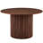 Walnut Wood Veneer Tabletop 47 Inch Round Dining Table For 4, Modern Farmhouse Kitchen Table, 47 Inch Round Dining Tables With Wood Strip Base
