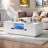 Modern High Glossy Rectangle Coffee Table With 2 Cabinets, One Drawer, 16 Colour Led Lights And A Open Shelf-505420713